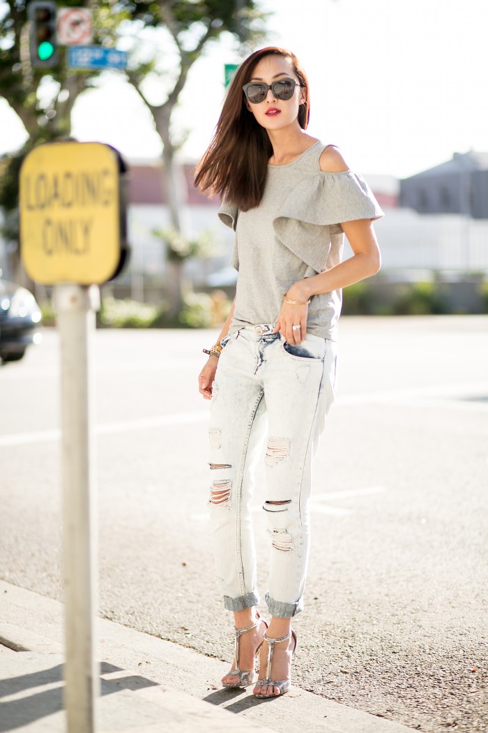 TheChriselleFactor_Chriselle_Lim_Storets_Ruffle_Top_Ripped_jeans_zara_Chanel_python_Boy_bag_1