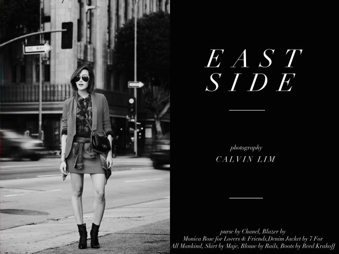 cover_Downtown_LA_los_angeles_Eastern_Building_bRoadway_street_Rails_LA_Flannel_7_For_All_Mankind_denim_Jacket_Maje_mini_skirt_red_Monica_rose_Lovers_Friends_Chriselle_Lim_The_chriselle_Factor_Calvin_lim_photography_6