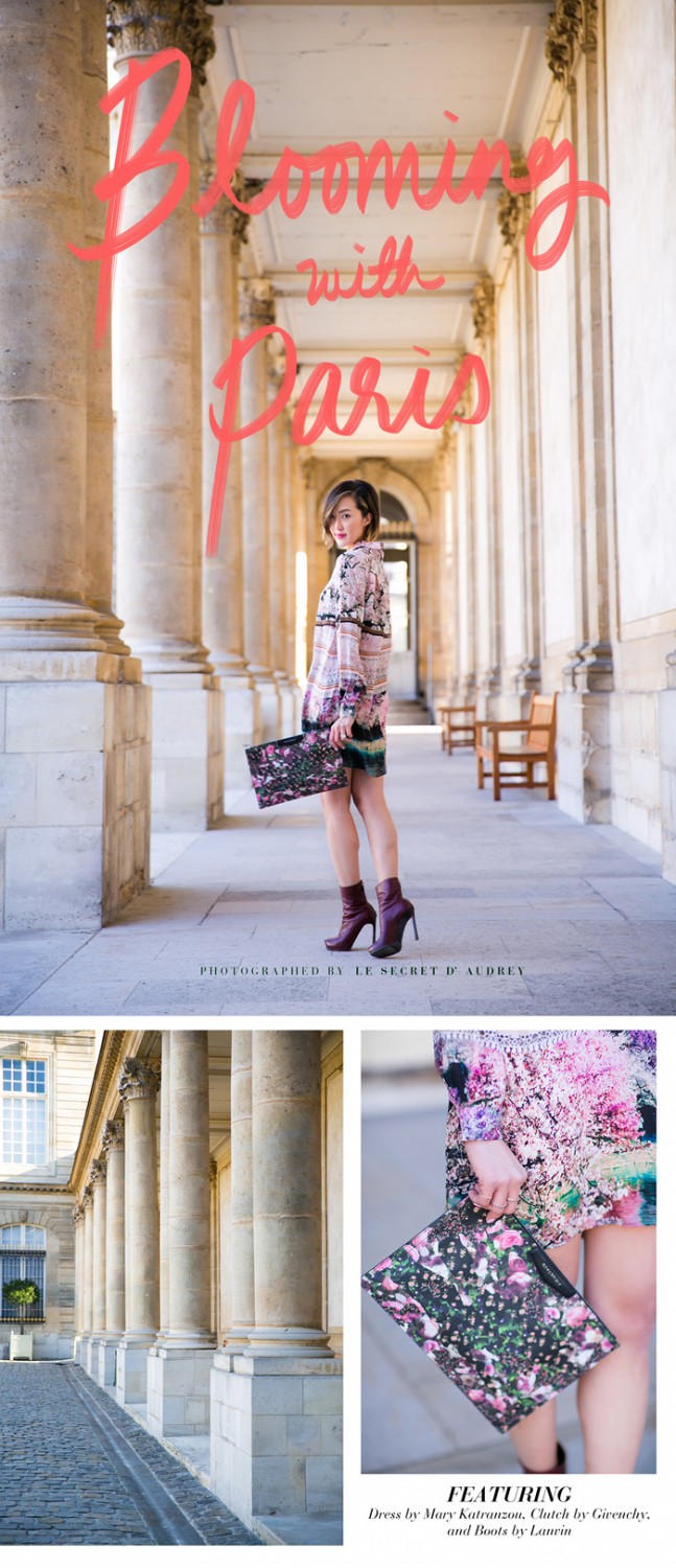 Mary_Katrantzou_dress_lyst_Chriselle_Lim_givenchy_floral_clutch_theChrisellefactor_paris_fashion_week_3