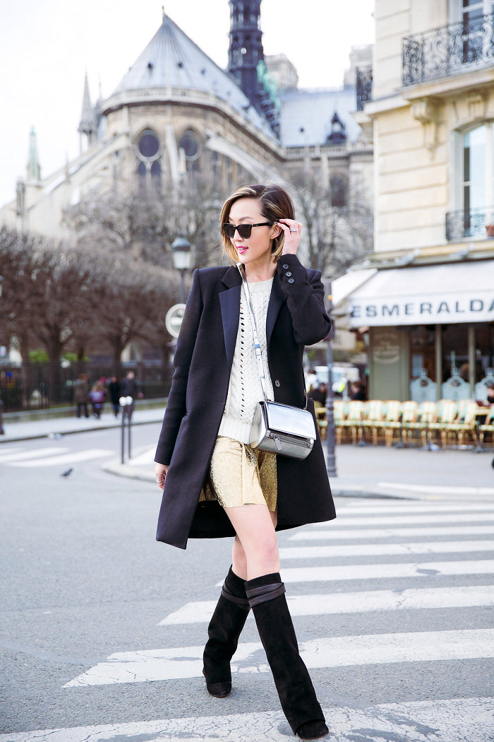 chriselle_Lim_givenchy_shark_tooth_boot_Barbara_Bui_coat_Paris_fashion_week