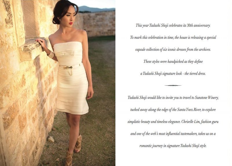 Chriselle Lim for Tadashi Shoji's 30th Anniversary Collection