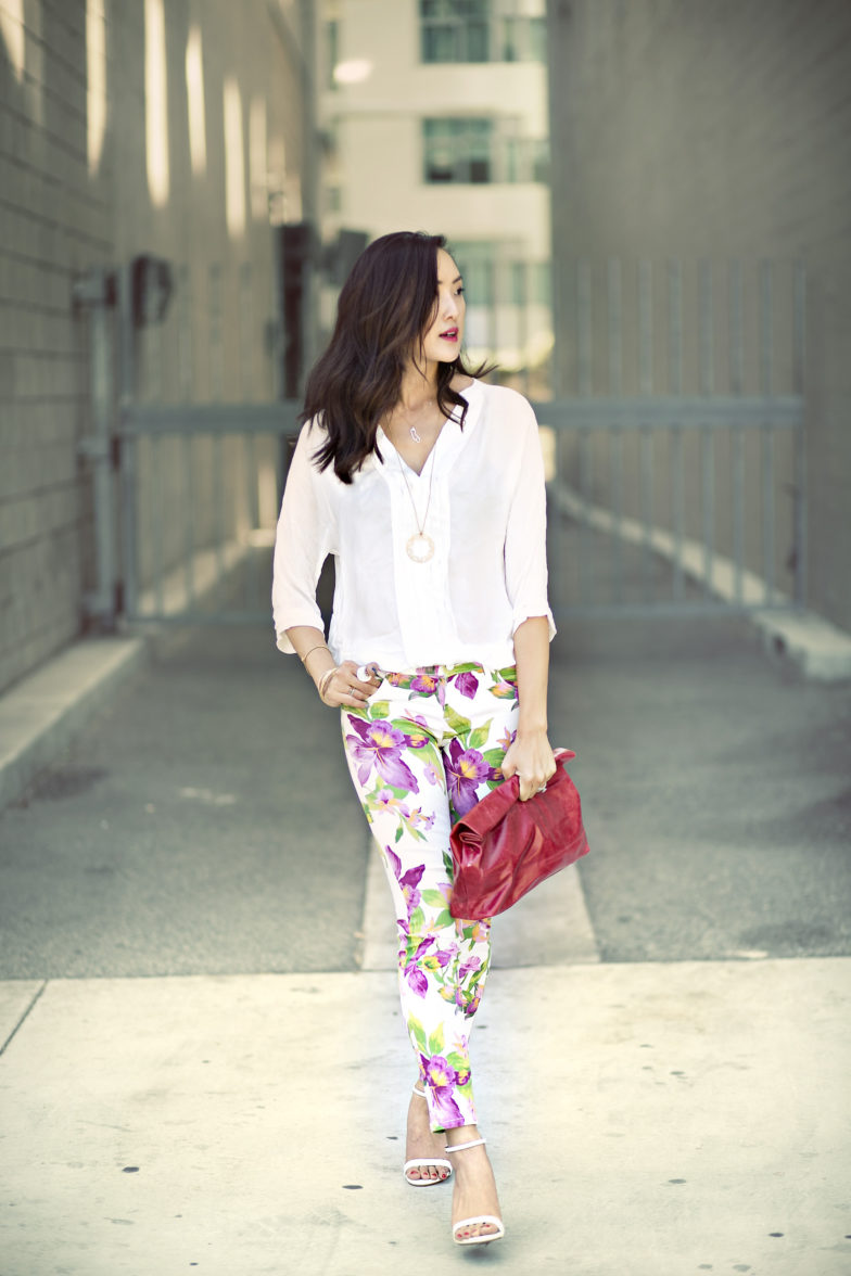 {Flower Chid} Floral Print Jeans - The Chriselle Factor