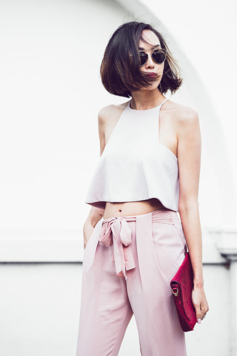high waisted blush pants
